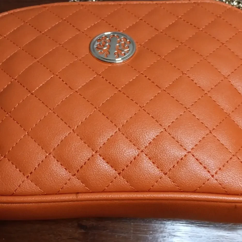 Orange Vegan Purse 9x6 - Picture 2 of 8